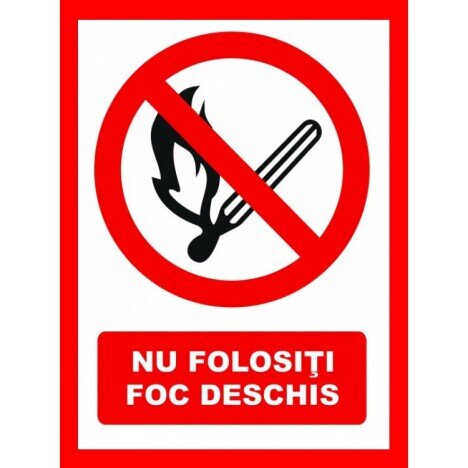 Placute nu folositi foc deschis